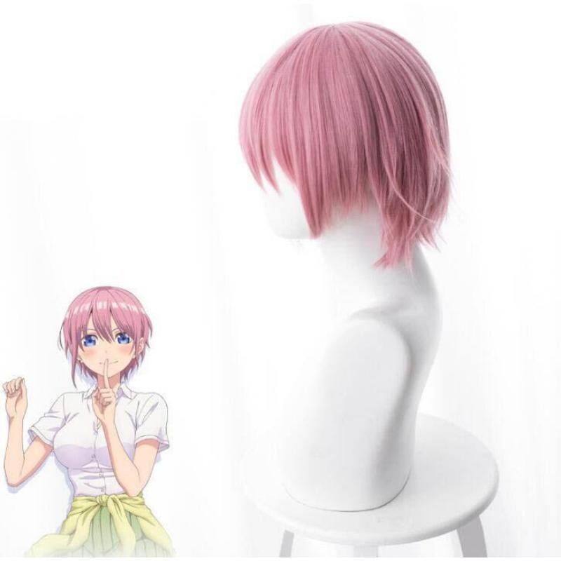 Perucă Cosplay Nakano Ichika Anime the Quintessential Quintuplets 30cm Par scurt și drept Perucas Gotoubun No Hanayome
