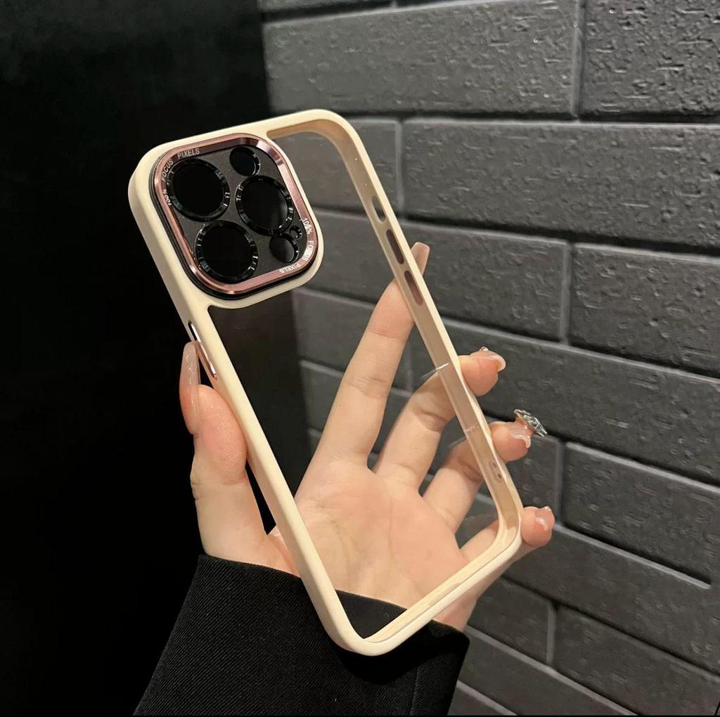 Estuche Metálico Premium para Lente para iPhone 17 Pro Max - Transparente, Funda Protectora de Cobertura Total para Apple 16