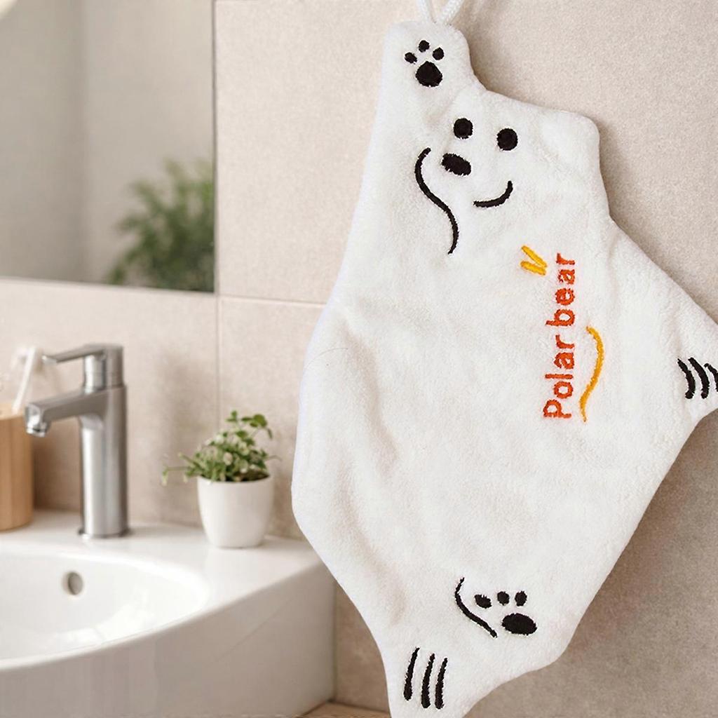 Polar Bear Hand Wiping Towel Super Absorbent Hanging Kitchen Towel