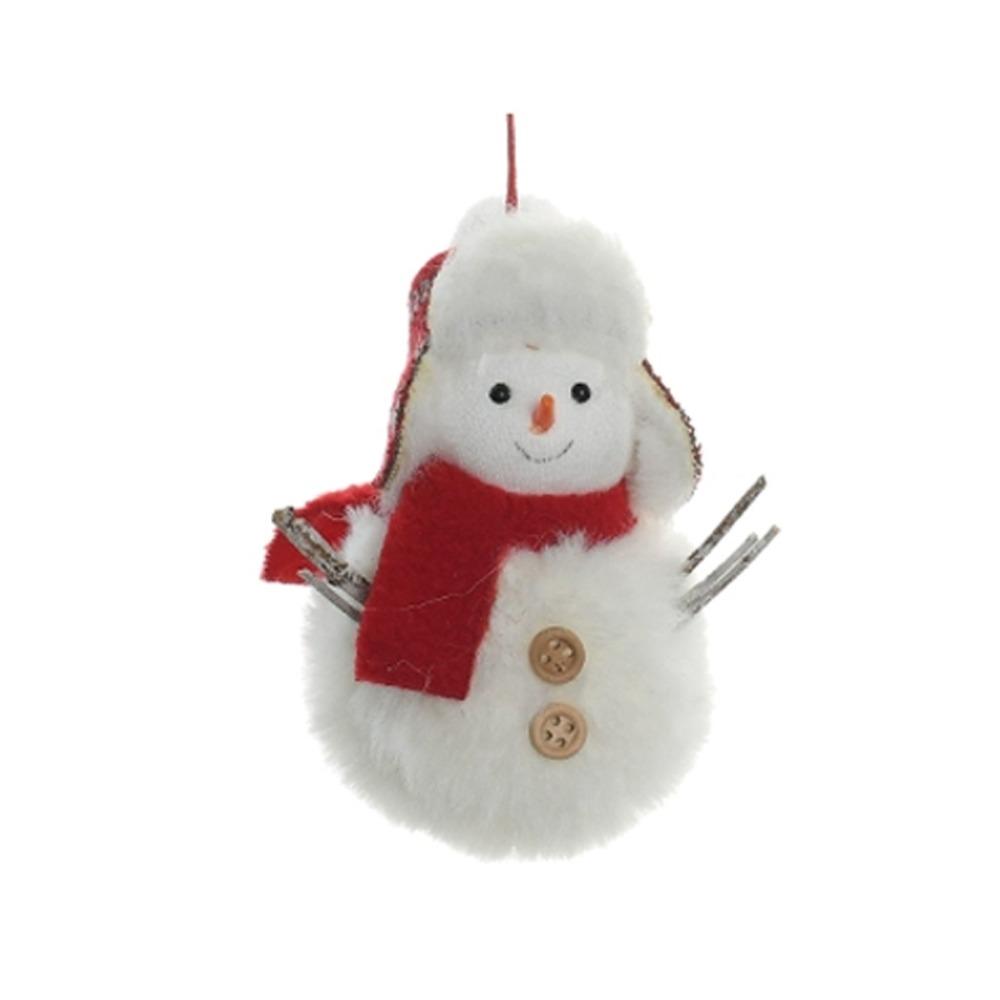 Red Scarf Plush Doll Pendant Xmas Ornament Christmas Tree Pendant New Year