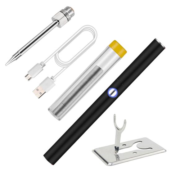 1 Set Electric Soldering Iron 1100mAh Battery 510 Interface Removable Tip One Key Start USB Charging 8-15W Cordless Soldering Iron Soldering