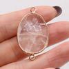 1Pc Reiki Healing Crystal Connector, Energy Natural Stone Gemstone Pendant Connectors for Jewelry Making DIY Necklace Bracelet Accessories Crafts
