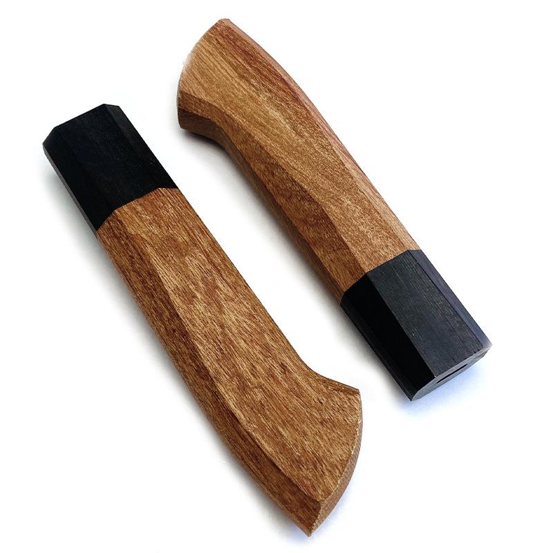 Natural Solid Wood Japanese Style Kitchen Knife Octagonal Wooden Handle Scales Diy Making Accessories Parts