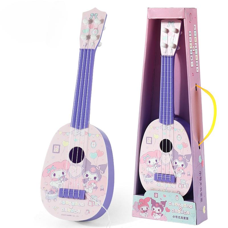 

Sanrio Children Ukulele Cute And Charming Anime Kuromi Ukulele Adorable Character Beginner Musical Instruments Children Guitar Playthings Girls Gifts