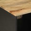  Coffee Table, Black, 80x50x40 Cm, Solid Rough Mango Wood