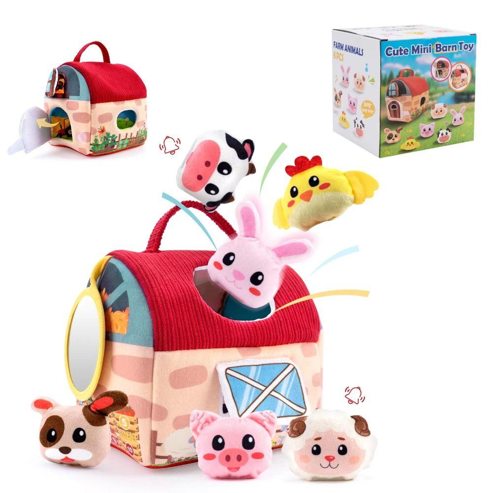 With Sound Baby Soft Plush Animals Farm Simulated Animals Cognition Doll  Kids Birthday Christmas