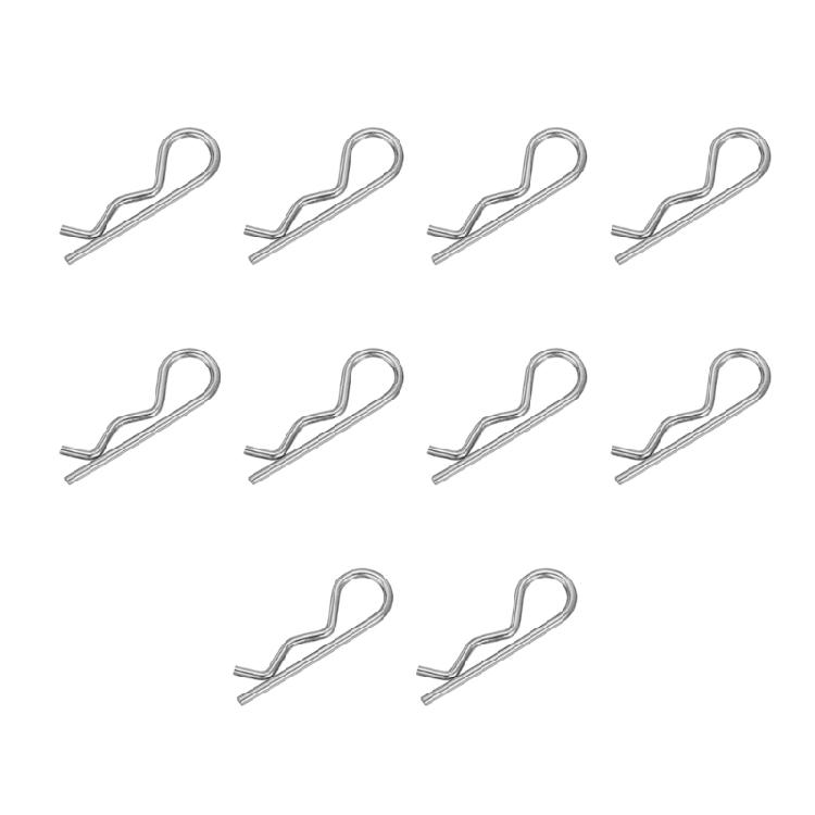 10pcs R Shaped Spring Cotter Pins Assortment Set Steel Hairpin Clips Simple To Use for Versatile Hitch Pin Applications