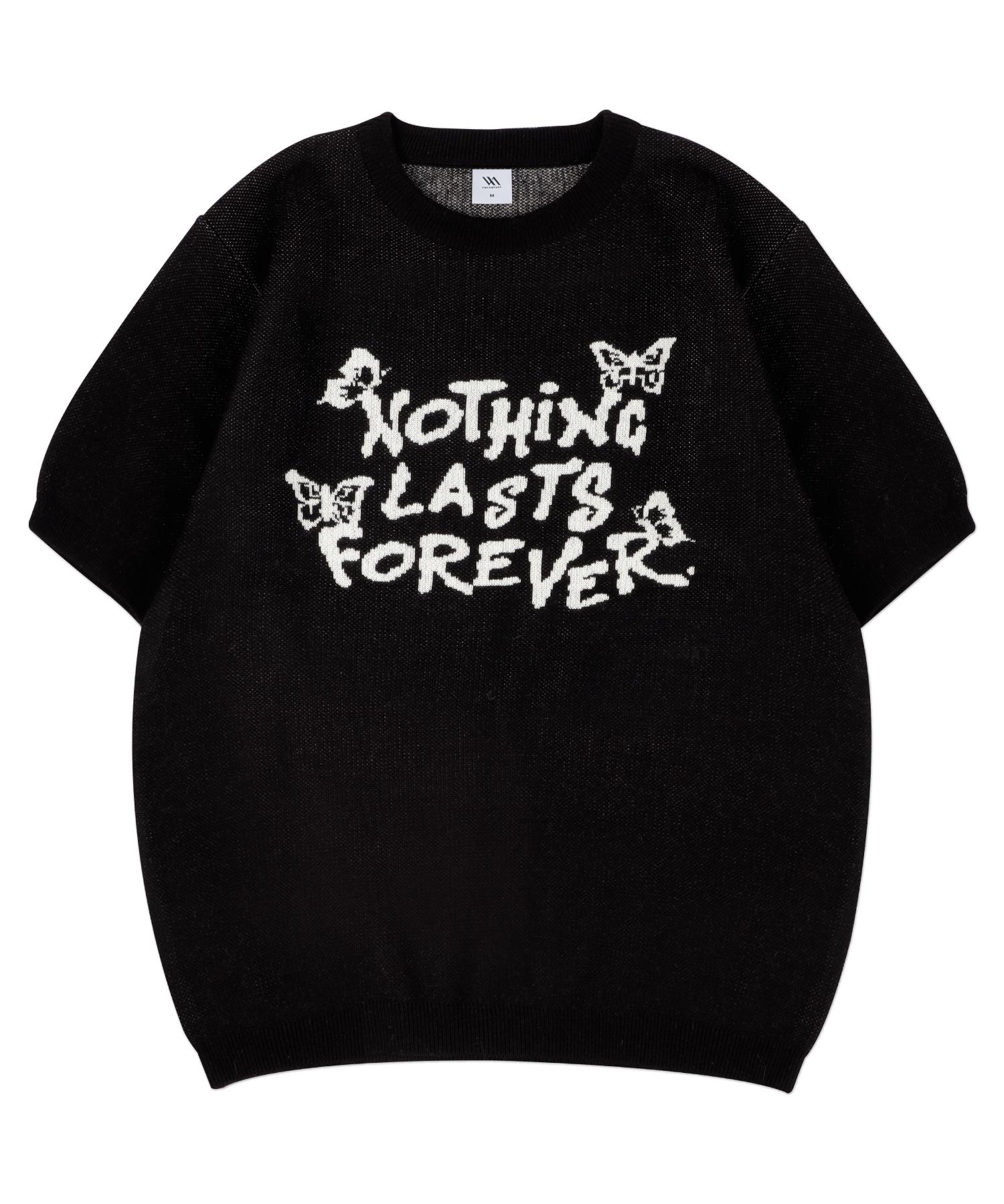 Benhit Nothing Jacquard Knit Half Tee [Black] Black/L