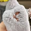 Imported Korean version of real Rex rabbit fur scarf simple long woven Mao Mao scarf warm double-sided thickened women