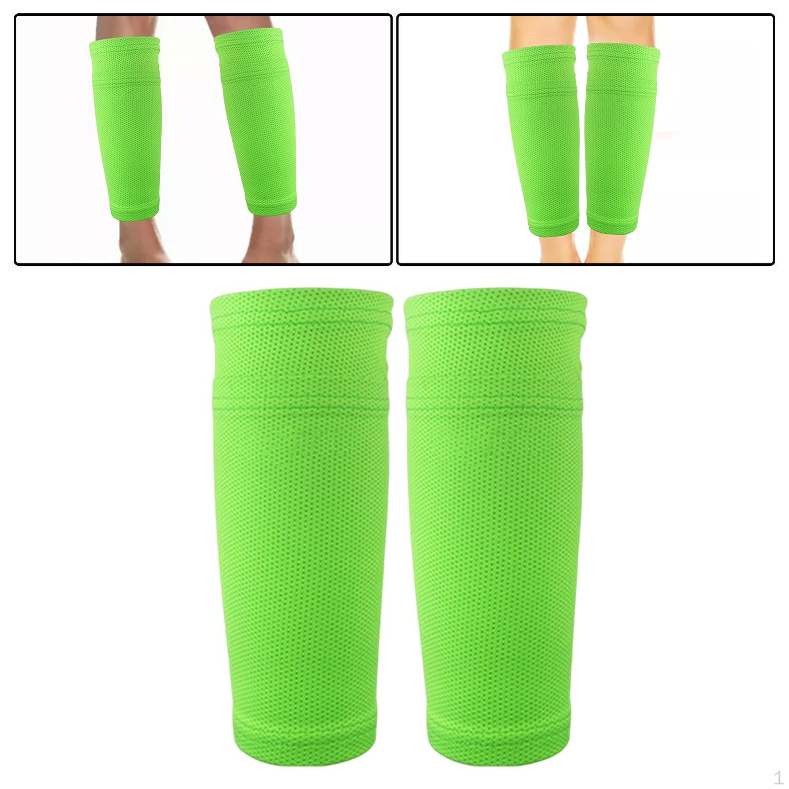 

able Shin Guard Sleeves with Pocket Leg Performance Support, Compression Socks, Shocks Practical M зелений