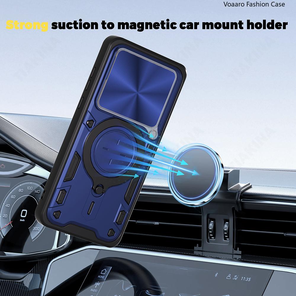 Rotate Slide Lens Camera Armor Funda for Oneplus 13 5G Case for Oneplus 13R ACE 5 Pro Case Magnetic Ring Kickstand Holder Cover