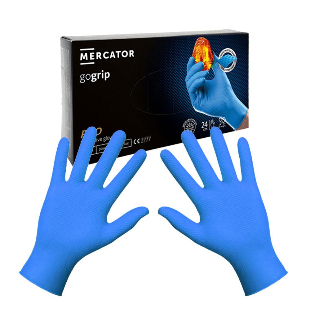 Mercator Gogrip Blue Nitrile Gloves 50 Pcs