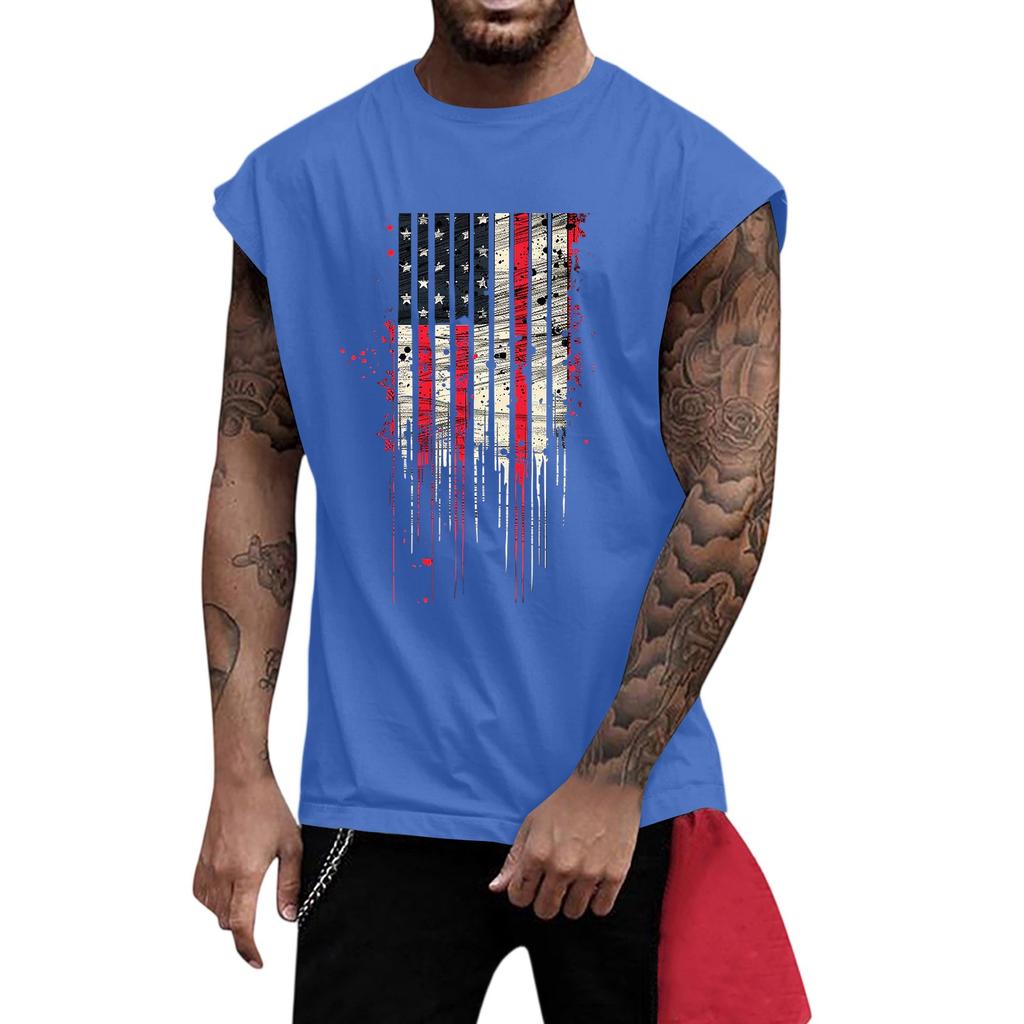 Men's Fitness Exercise Slimming Printed Waistcoat And Vest, Men's I-shaped Wide Shoulder And Back Center
