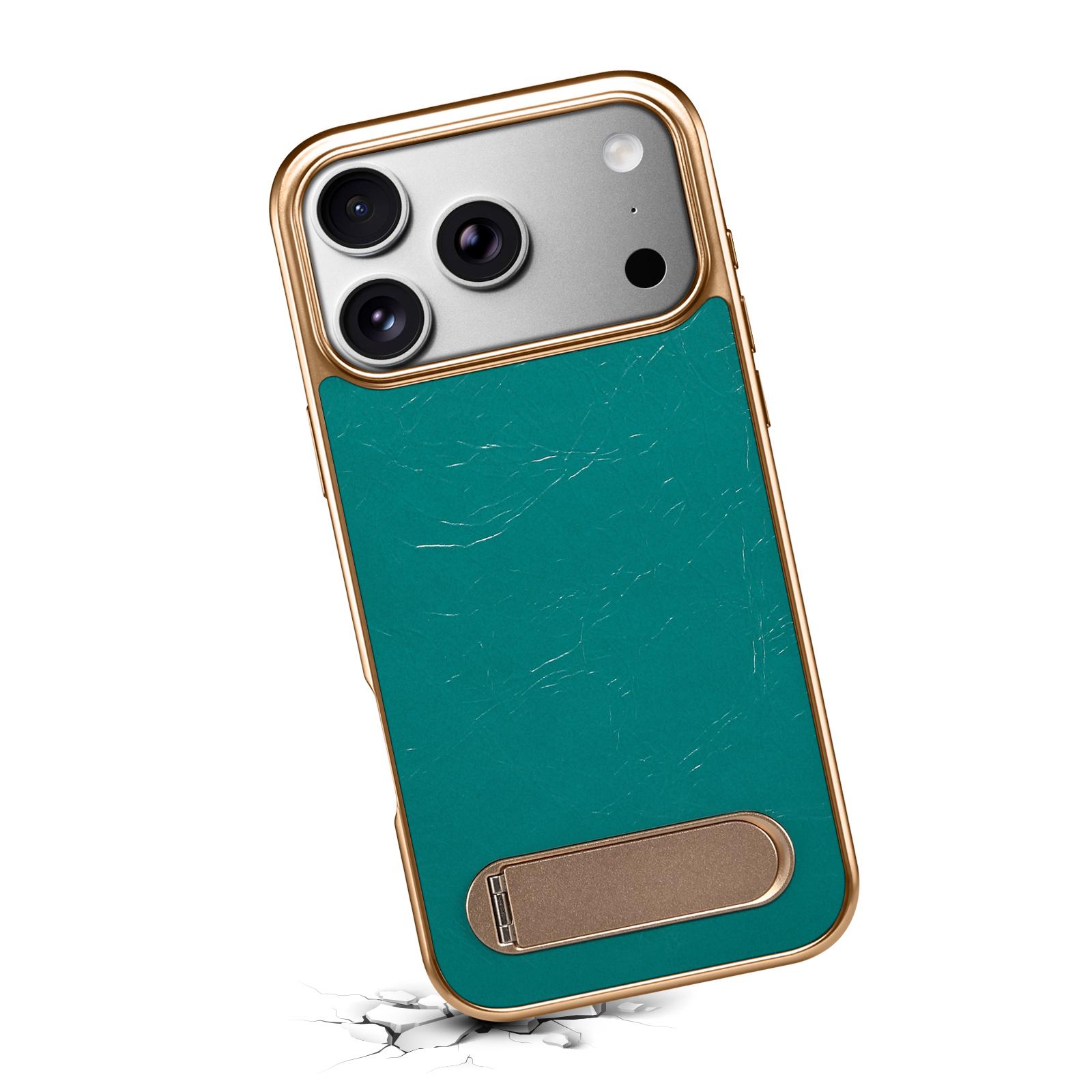 

Retro Genuine Cowhide Leather Case for iPhone 17 Pro Max 17Air 16 15 14 13 Pro Built-in Magnetic Metal Invisible Bracket Cover iPhone 14 Pro Max синий