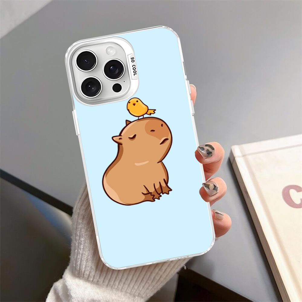 

Capybara Cute animal cartoon Phone Case For iPhone 16 15 14 13 12 11 Pro Max X XR XSMAX Matte Shockproof Back Cover iPhone 15pro max