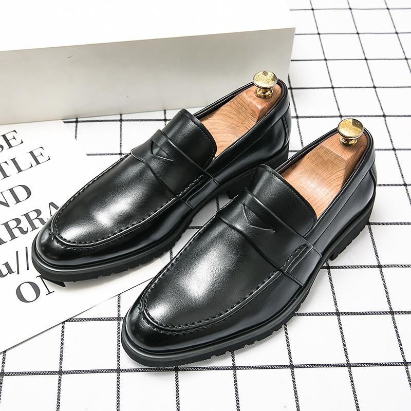 FashionBreathable Leather Mens Driving Shoes New Trendy Casual Slip on Footwear Elegantes Men Formal Loafers Comfy Moccasins Lazy Shoes