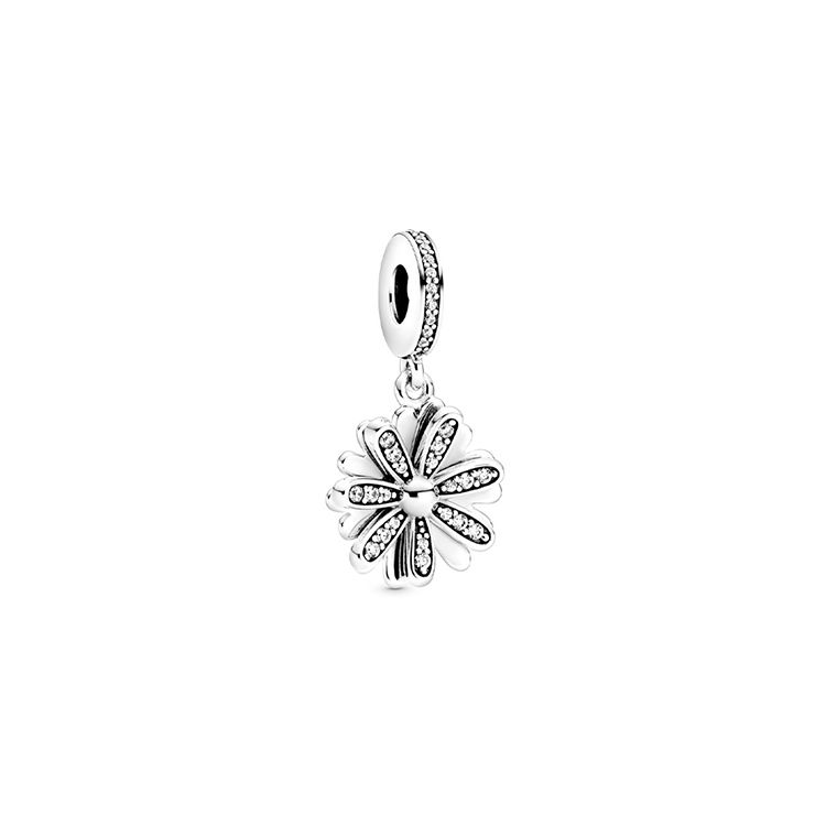 Pandora Shining Daisy Pendant Unisex Jewelry Silver 798813C01 Silver