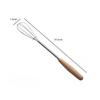 Solid Wood Handle Kitchen Whisk Mini Wire Design Mini Egg Beater Stainless Steel Wire Beating Function Stainless Steel Whisk