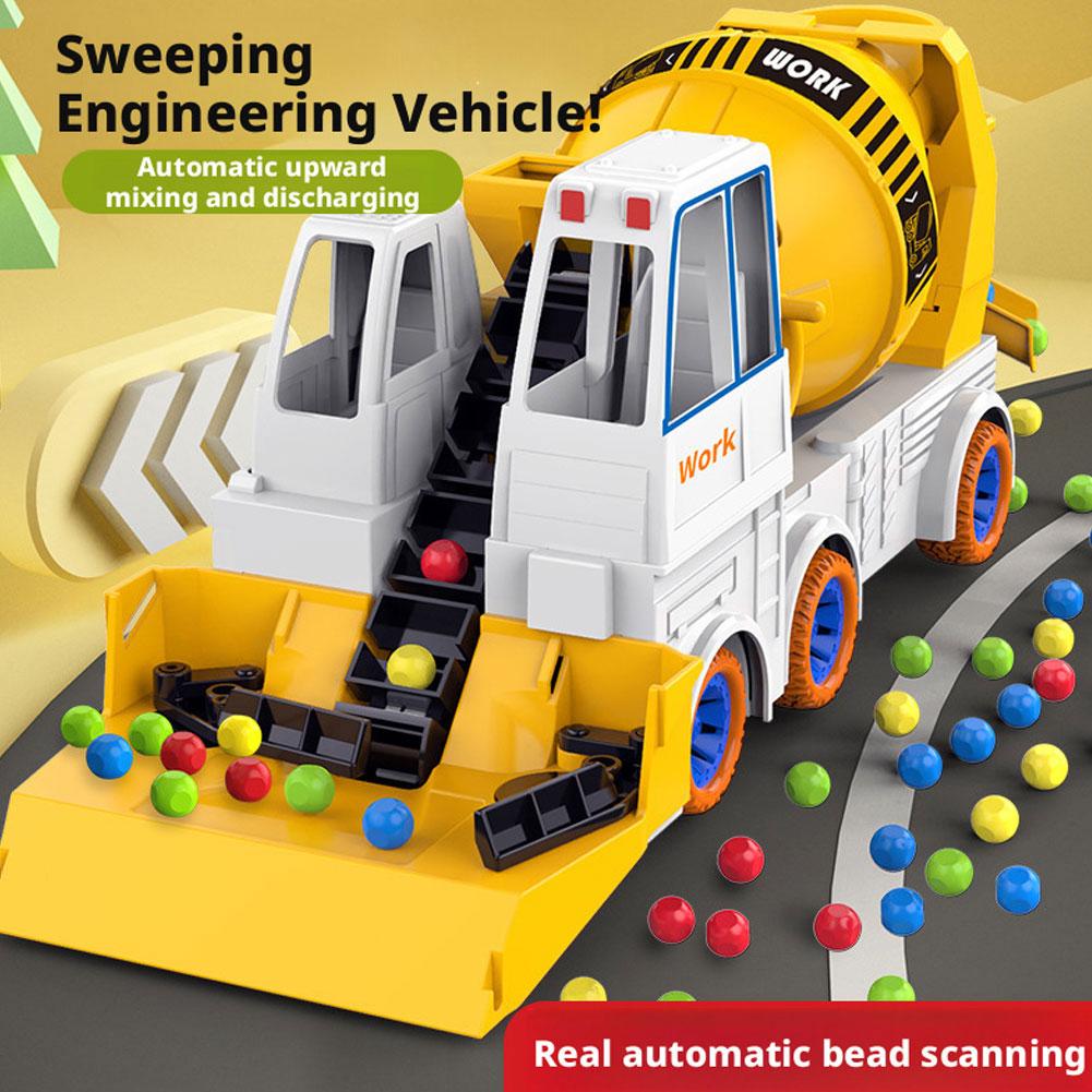Simulation Inertial Engineering Truck Cement Mixing Discharge Acousto-optic Concrete Set Toy Car Toys for Kids Engineering Truck