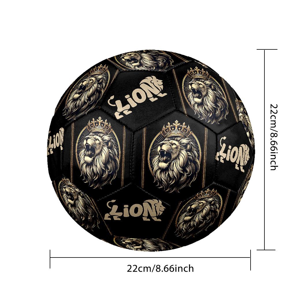 1PC Royal Lion Majesty Power Symbol Soccer Ball Size 5 Football Machine Sewn Indoor/Outdoor Universal Football S94