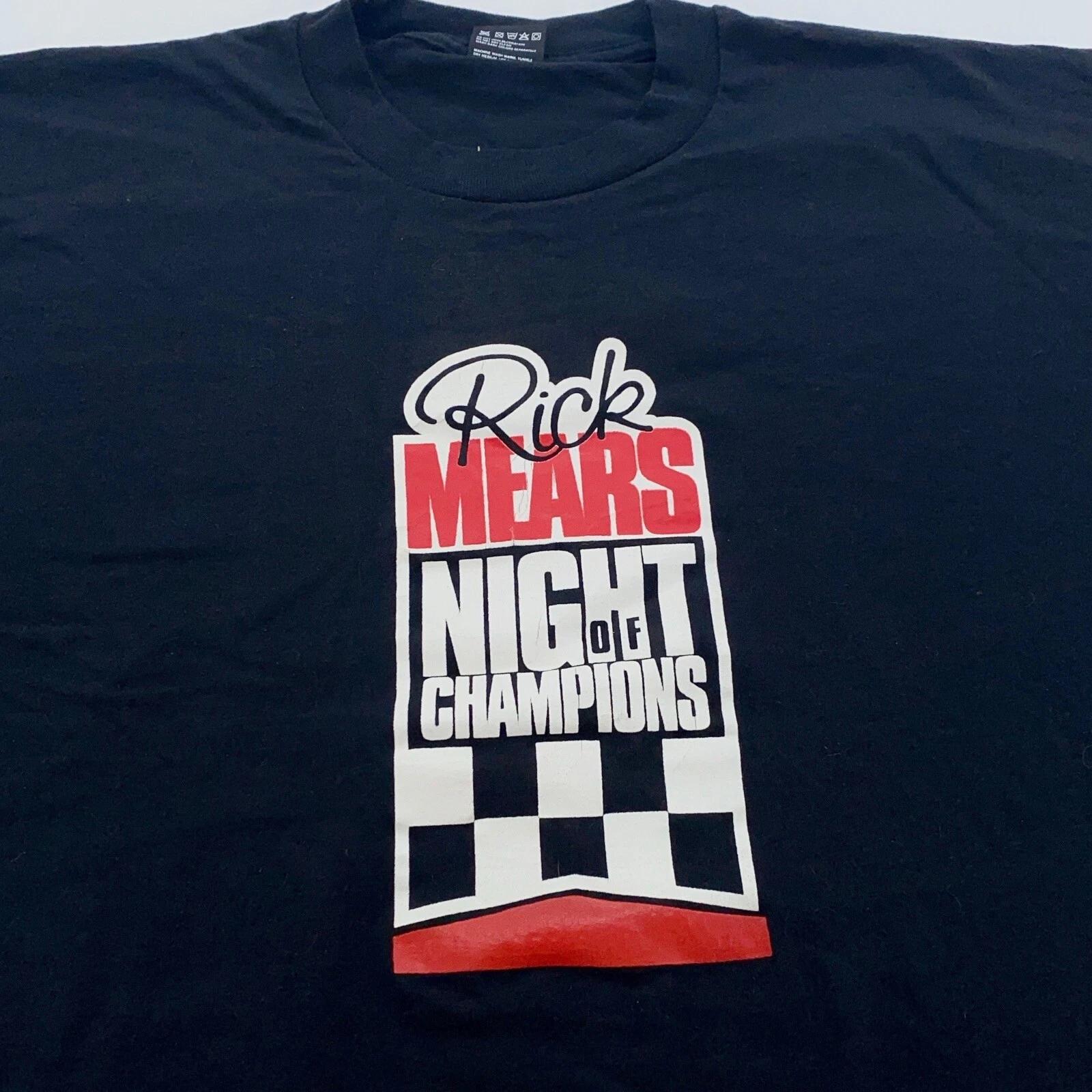 

vintage 90s NHRA VS. INDY CAR RICK MEARS NIGHT OF CHAMPIONS T-Shirt L/XL racing L