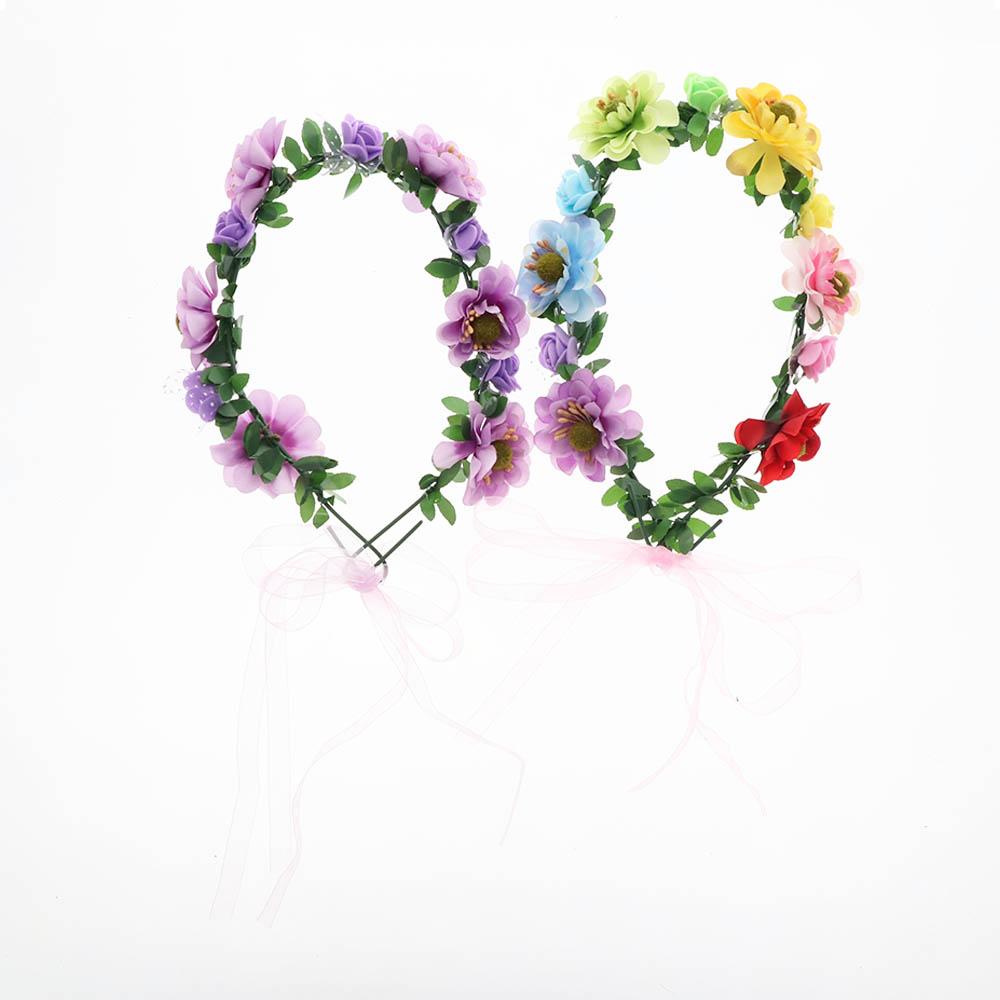 Imitation Flower Headband Rose Flower Flower Crowns Headband Women Headwear Floral Tiara Headband