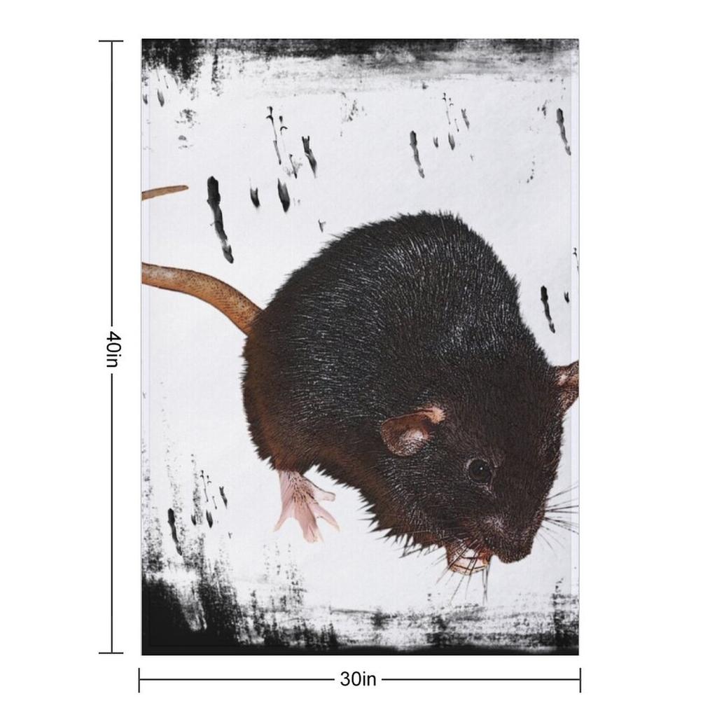 rat with background, rodents, lovely pets, gifts rat fan Throw Blanket Luxury Thicken halloween Designers Picnic Blankets