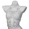 Stylish Adjustable Body Chain Layering Chest Chain For Dresses Swimsuits Rhinestones Layered Accessory Bowknot Charm