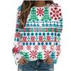 Christmas Tree Pattern Sweatshirt3D Print Women's Long Sleeve Round Neck Hoodie Fashion Casual Xmas Pullover Women's Streetwear