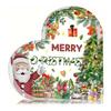 Christmas Atmosphere Heart Acrylic Ornament Desktop Decoration Transparent Stand