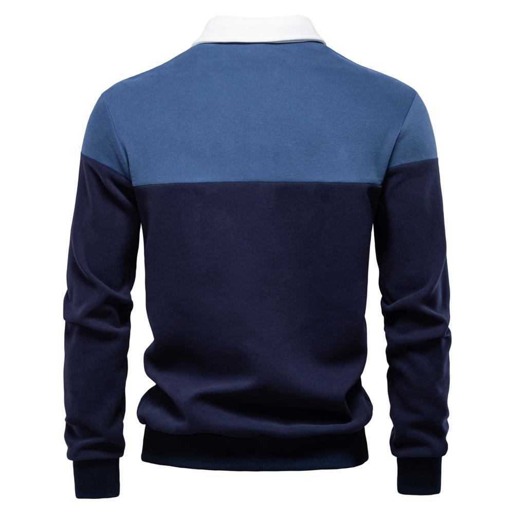 TrendHub Men's Premium Design Sweatshirt Color Block Hoodies Long Sleeve Business Casual Social Sweatshirt