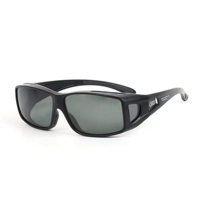 Dress AIRBORNE Over-Sunglasses, Fits Over Glasses, Fishing Glasses, 100% UV Protection, Polarized, for Fishing, Egging, Driving, and Easy Viewing Over