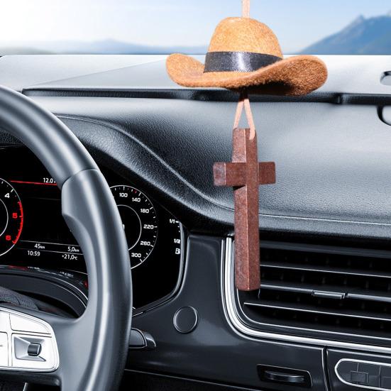 Cowboy Hat Car Pendant Charm Country Car Hanging Decor Rear