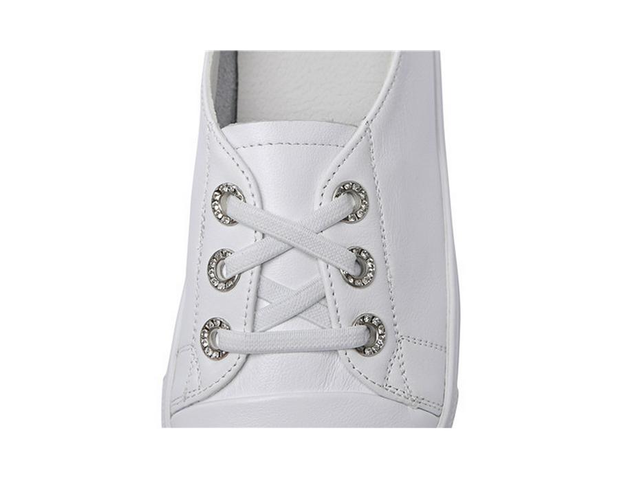 2025 Korean Style Women's White Genuine Leather Flat Casual Shoes