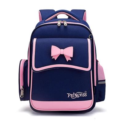 Breathable Lightweight Shoulders Backpack for Elementary School Girls School Bags Kids Cute Bow Nylon Bag
