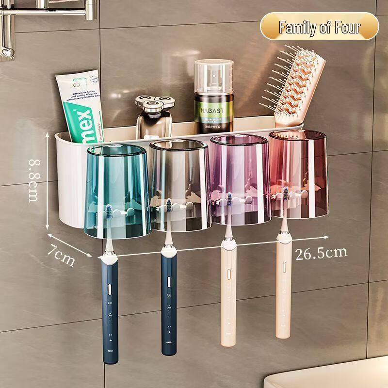 LIEI No-Drill Suction Cup Toothbrush Holder