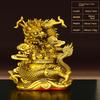 Feng Shui Copper Dragon Figurine Treasure Vase Dragon Office Home Living Ornament