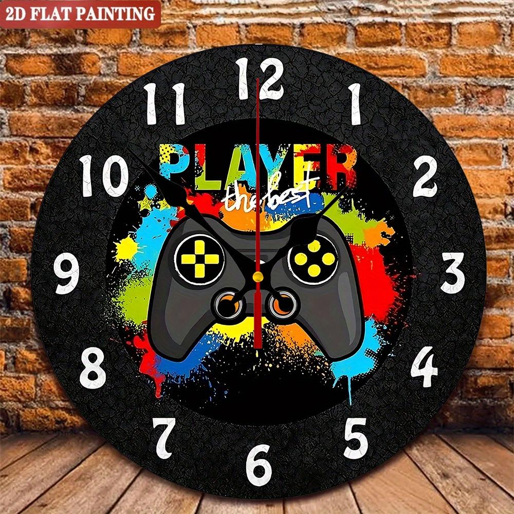 

A game pattern wall clock, exquisite design round wall clock, used for home decoration, holiday gift giving