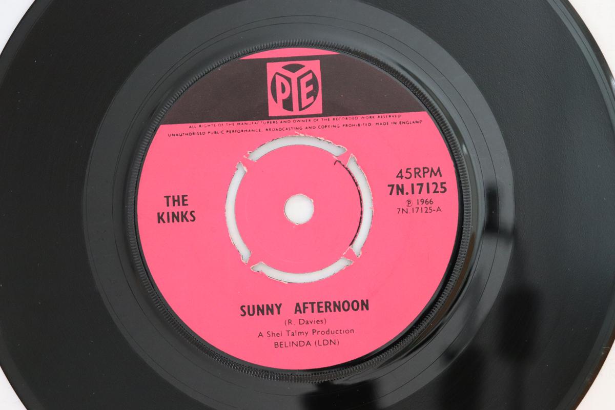 

7inch Record KINKS - Sunny Afternoon 7N17125 Pye Records 1966 UK Rock Used