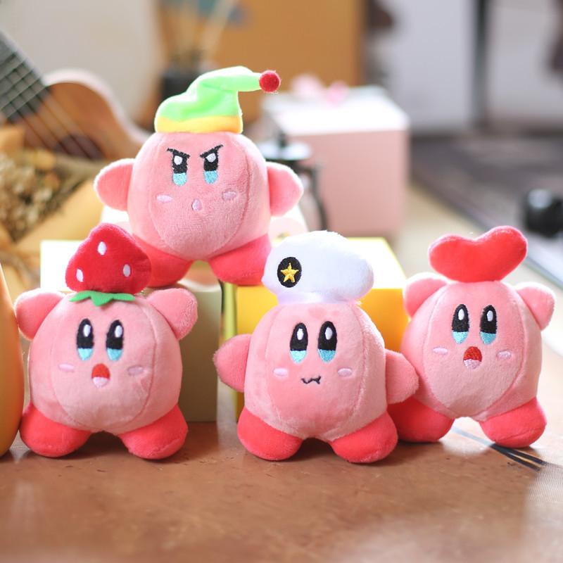 Cute Pink Kirby Plush Toy Adorable Soft Pp Cotton Keychain Bag Charm Doll