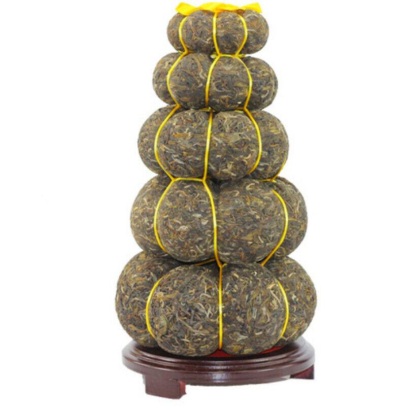 3000 g Zelený čaj Yunnan Pu-erh 5 vrstev Dýňový dýňový typ Craft Pu'er dárkový čaj