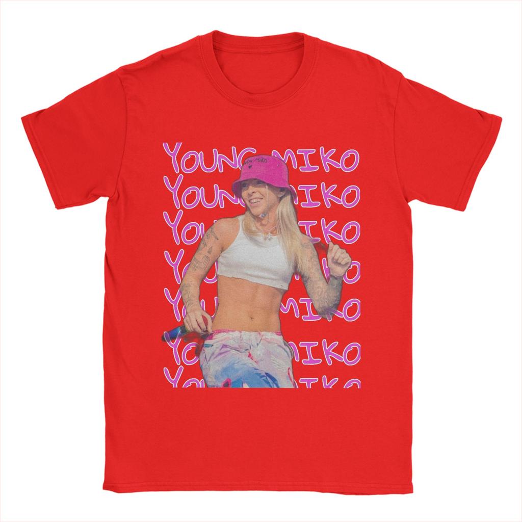 Young Miko Vintage Rapper Mens T Shirts  Novelty Tee Shirt Short Sleeve Crew Neck TShirts 100 Cotton Gift Idea Clothes