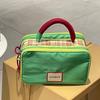 Makeup Bag Color Block Cosmetic Bag Fashion Contrast Color Makeup Organizer Portable Travel Toiletry Storage Pouch Accessory