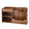 Wooden Material Wooden Desk Organizer Multi Layer Design Space Saving Multi-Layer Storage Box With Compartments Minimal