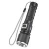 Outdoor LED Tactical Flashlight with White Laser, Type-C Charging, Aluminum Alloy, Telescopic Zoom, Long-Range, Strong Light Handheld.