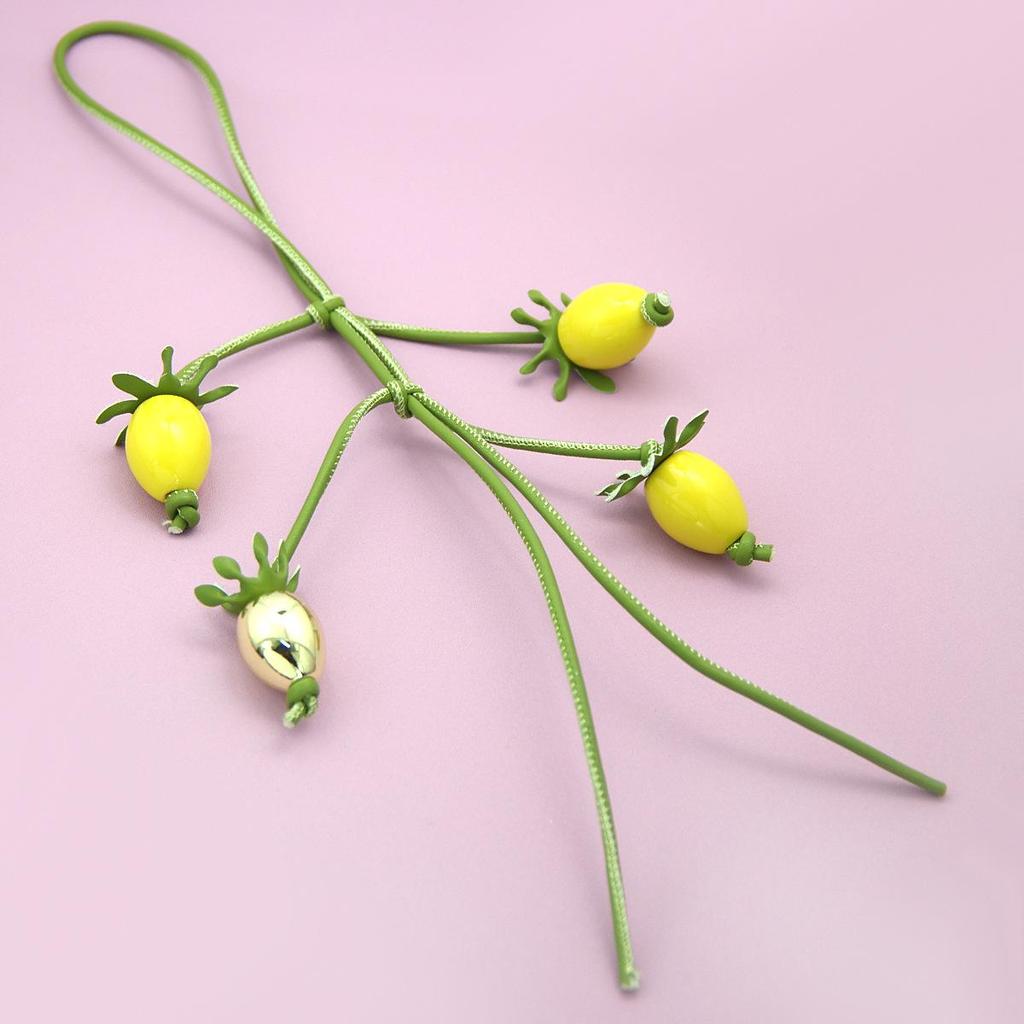 European & American Fruit Tomato Beaded Bag Charm Ornament