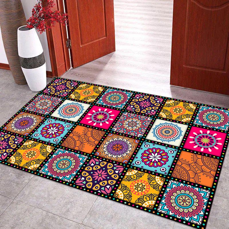 Retro etnický styl koberec vstupní rohožka do dveří obývací pokoj ložnice koberec ke konferenčnímu stolku protiskluzová oděruvzdorná rohožka ke dveřím