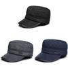 Vashion Letter Peaked Cap Flat Top Hat Outdoor Sports Thickened Ear Protection
