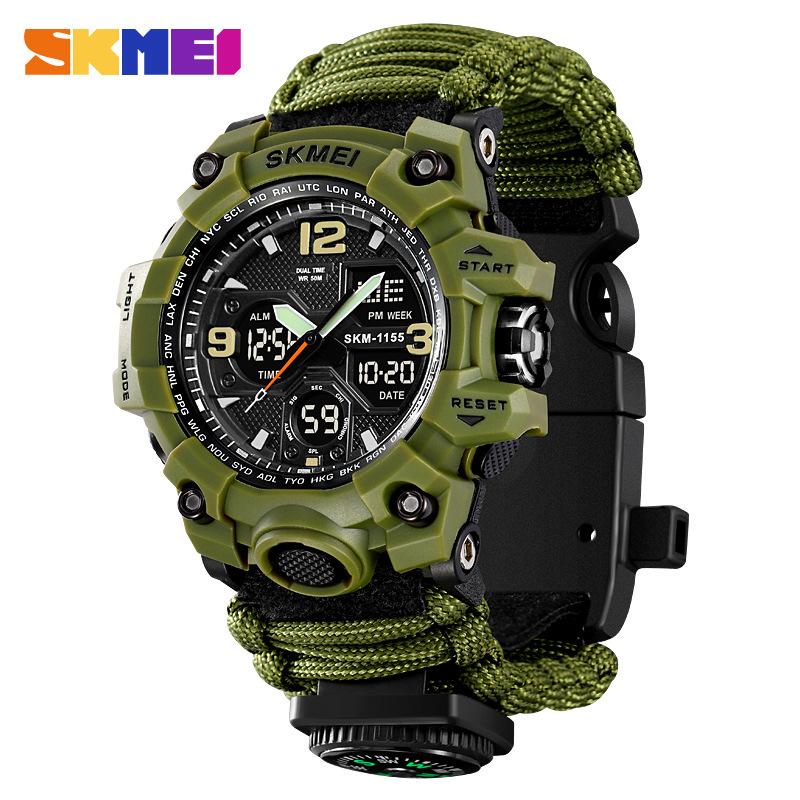 

Moment Beauty Outdoor Sports Электронные часы с ремешком на зонт, камуфляж, военная тактика, противоударные водонепроницаемые часы для мужчин