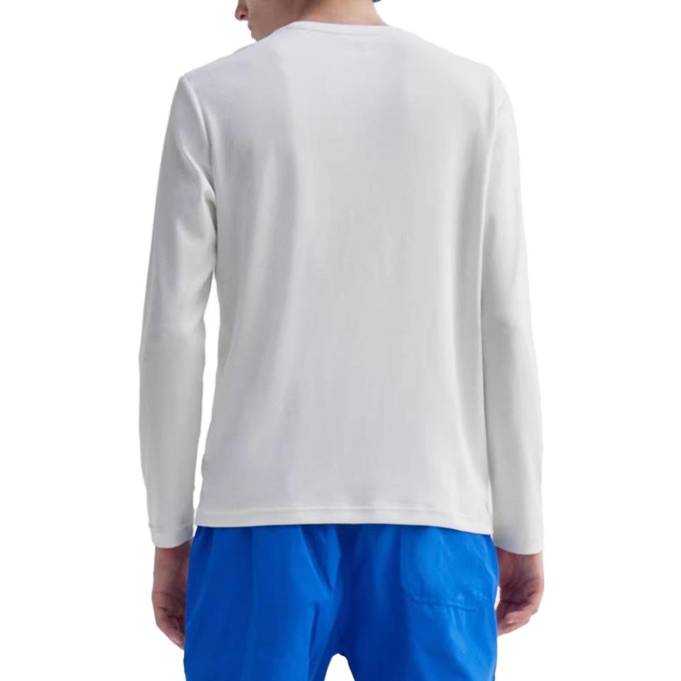 Fila T-shirt Casual Sportiva Semplice alla Moda Traspirante a Maniche Lunghe da Uomo Top Bianco F11M038214G-WT